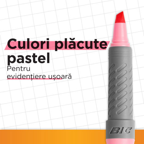 Evidentiator Brite Liner Grip Pastel Bl/6 - bleu, galben pal, roz pal, lime, violet, corai