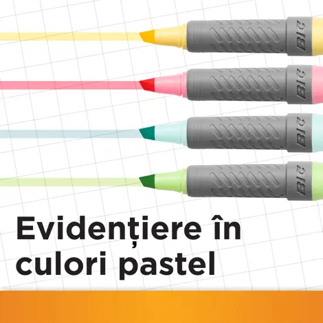 Evidentiator Brite Liner Grip Pastel Bl/6 - bleu, galben pal, roz pal, lime, violet, corai