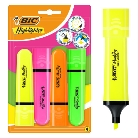 Evidentiator Highlighter Flat asortate neon Bl/4