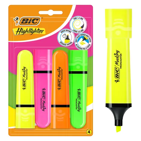 Evidentiator Highlighter Flat asortate neon Bl/4