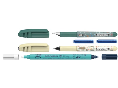 Set stilou + roller Schneider Zippi + pic Corry + 2 rezerve/blister 26-Verde