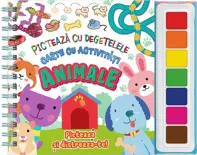 Animale. Picteaza cu degetelele. Carte cu activitati