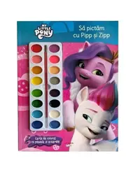 My Little Pony. Sa pictam cu Pipp si Zipp. Carte de colorat cu pensula si acuarele