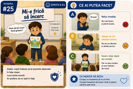 Joc educativ: Dosarele unui elev