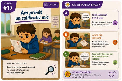 Joc educativ: Dosarele unui elev