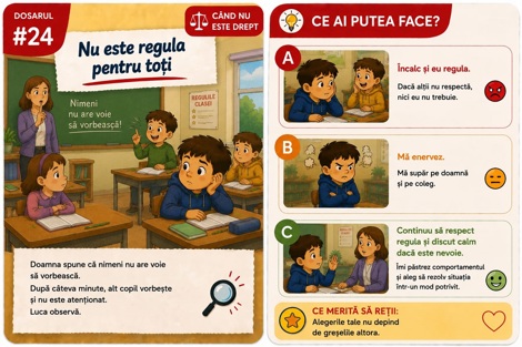 Joc educativ: Dosarele unui elev