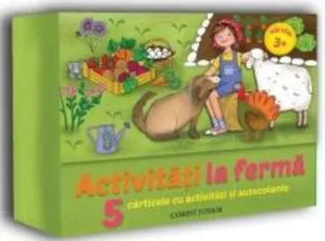 Activitati la ferma. 5 carticele cu activitati si autocolante
