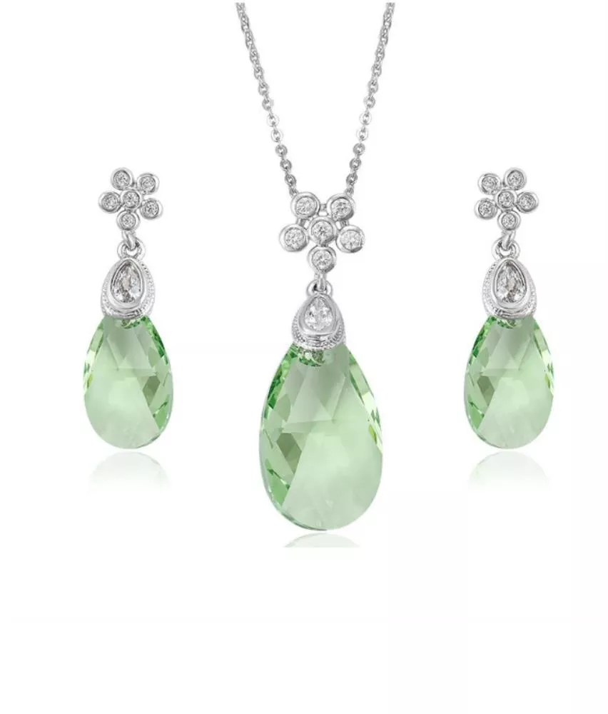 Set bijuterii aur alb - Green Style