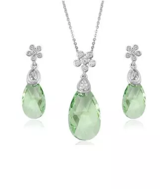 Set bijuterii aur alb - Green Style