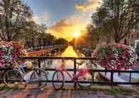 Puzzle Gold Puzzle - Sunrise in Amsterdam, 1.000 piese 