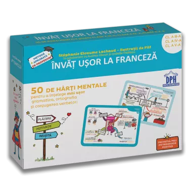 Învăț ușor la Franceză: 50 de hărți mentale - Volumul II - Cls. a III-a, a IV-a, a V-a