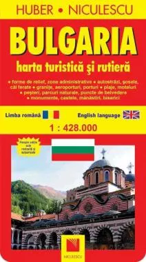 Bulgaria. Hartă turistică şi rutieră