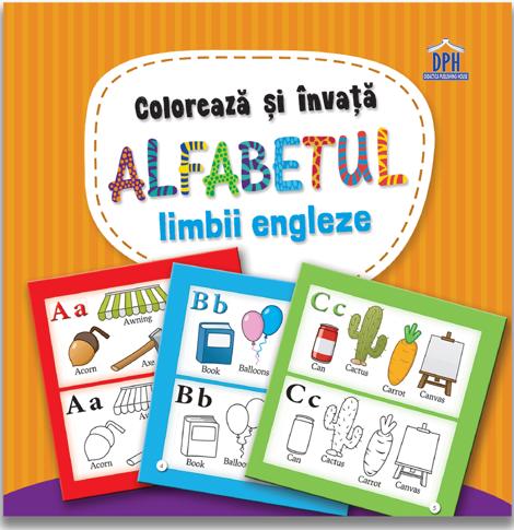Coloreaza si invata alfabetul limbii engleze