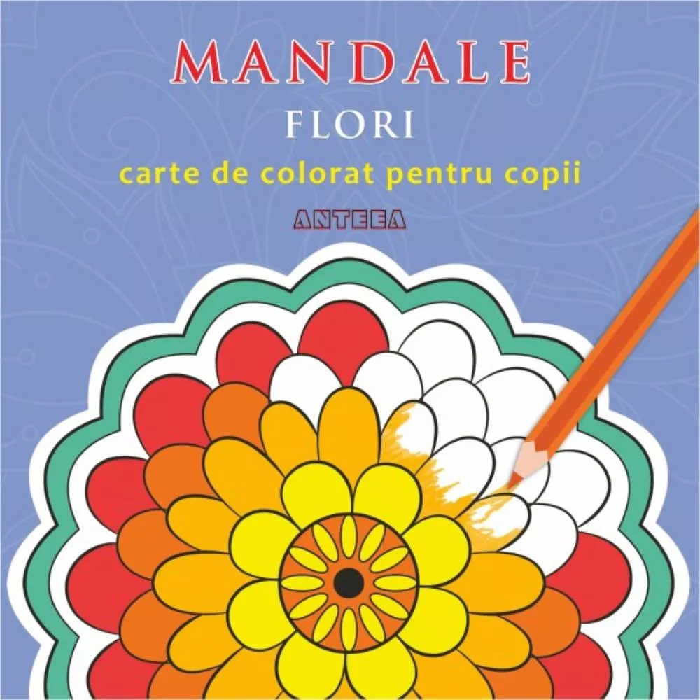 Mandale cu flori, carte de colorat pentru copii