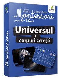 Universul. Corpuri cerești. Carti de joc Montessori pentru 6-12 ani