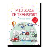 Mijloace de transport (3-4 ani) - carte de colorat