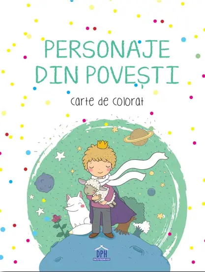 Personaje din povesti - carte de colorat