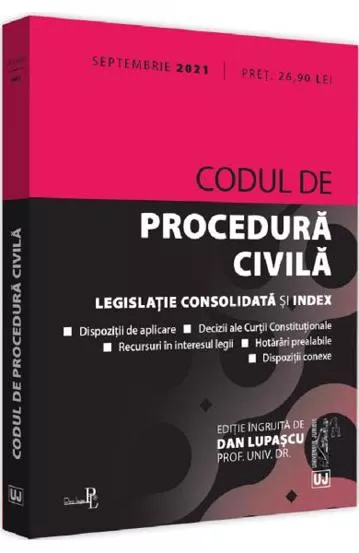 Codul de procedura civila: Septembrie 2021