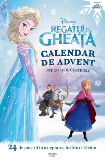 Disney. Regatul de gheata. Calendar de advent. Set cu 24 de carticele