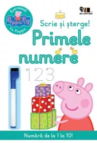 Peppa Pig: Exersează cu Peppa. Scrie și șterge! Primele numere
