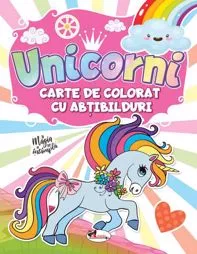 Unicorni carte de colorat cu abtibilduri