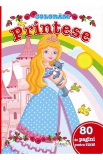 80 de pagini pentru tine! Coloram Printese