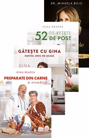 Pachet Gina Bradea - 3 Carti + Ingredientele care ne fac viata mai frumoasa
