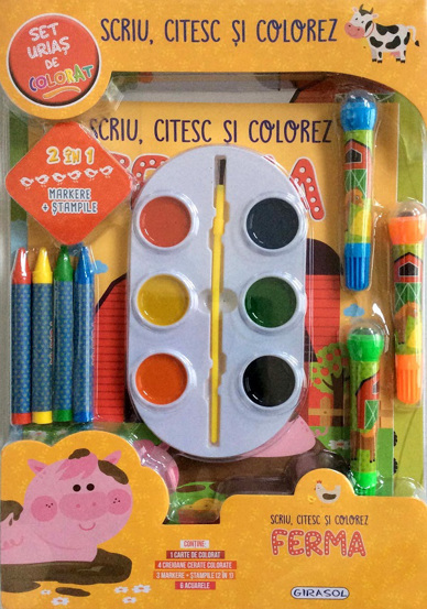 Scriu, citesc si colorez. Ferma