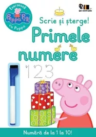 Peppa Pig: Scrie si sterge! Primele numere