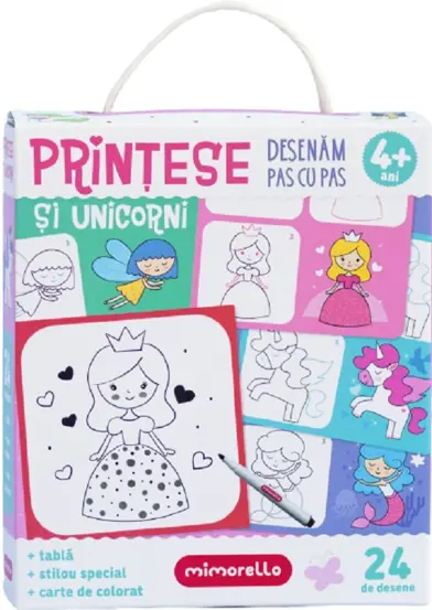 Printese si unicorni - Desenam pas cu pas