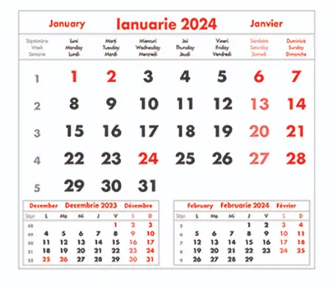 Maxi Calendar De Birou 2024 