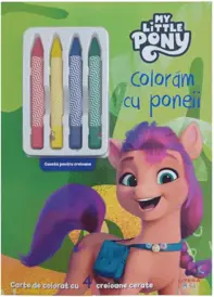 My Little Pony. Coloram cu poneii. Carte de colorat cu 4 creioane cerate
