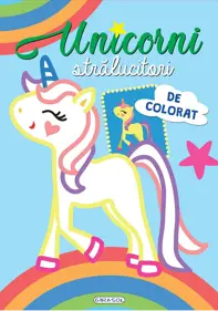 Unicorni stralucitori de colorat (bleu)