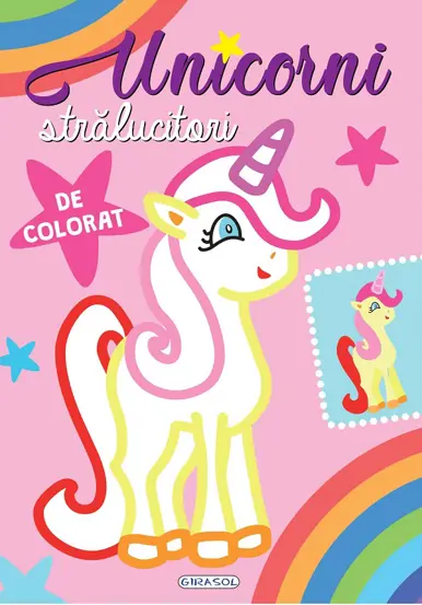 Unicorni stralucitori de colorat (roz)