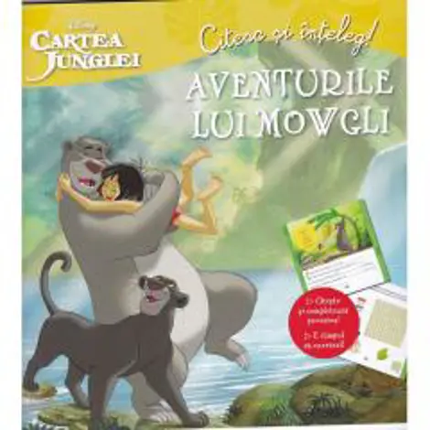 DISNEY. CARTEA JUNGLEI. Citesc si inteleg! Aventurile lui Mowgli. Clasa a II-a