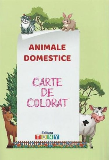 Animale domestice. Carte de colorat