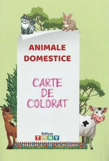 Animale domestice. Carte de colorat