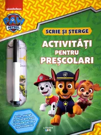 Patrula Catelusilor. Activitati pentru prescolari. Scrie si sterge