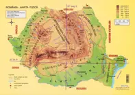 Plansa: Romania. Harta fizica (resigilat)