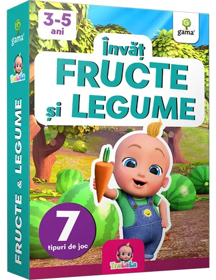 Carduri educative TraLaLa. Invat fructe si legume