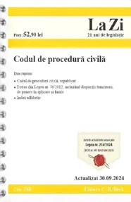 Codul de procedura civila Act. 30 Septembrie 2024 Ed. Spiralata