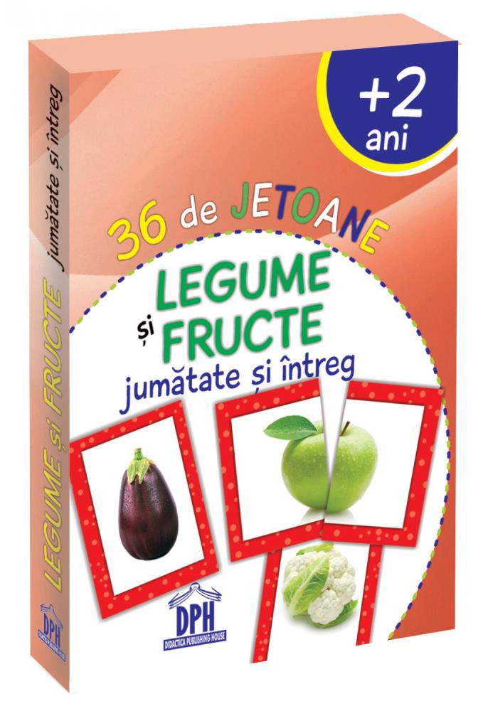 36 de Jetoane - Legume si Fructe (jumatate si intreg)