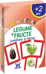 36 de Jetoane - Legume si Fructe (jumatate si intreg)