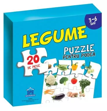 Puzzle pentru podea - Legume - 3-6 Ani