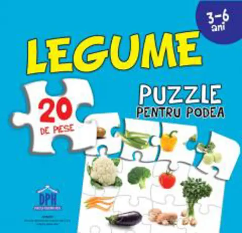 Puzzle pentru podea - Legume - 3-6 Ani