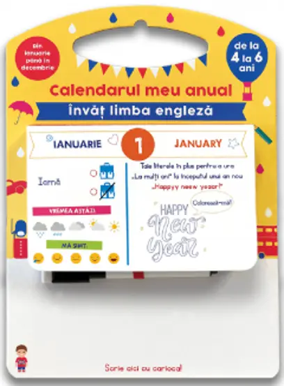 Calendarul meu anual: Invat limba engleza - de la 4 la 6 ani