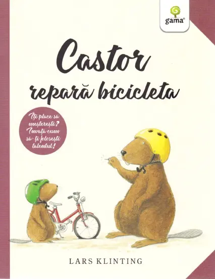 Castor repara bicicleta